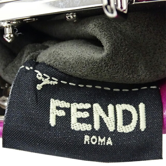 Fendi FENDI Bag Ladies Peekaboo Shoulder Leather Micro Purple 8M0355 - Picture 8 of 16